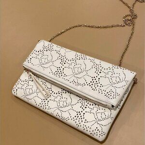 White Vegan Leather Crossbody Purse